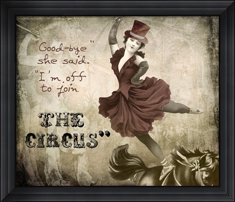 Framed Join The Circus Print