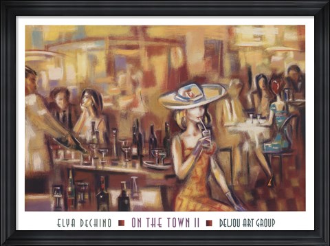 Framed On the Town II Print