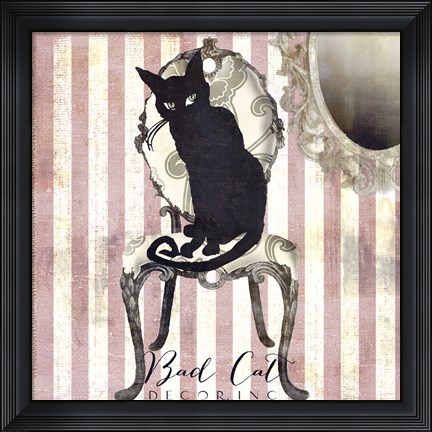 Framed Bad Cat I Print