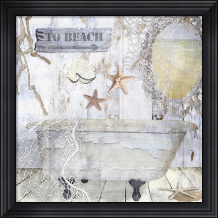 Framed Beach House I Print