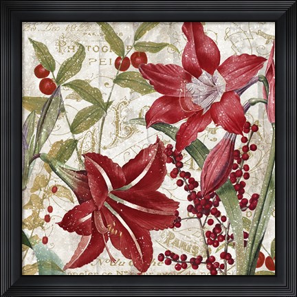 Framed Christmas In Paris I Print