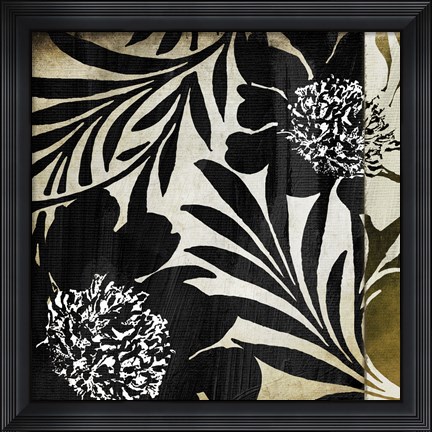 Framed Floral Jungle Lines I Print