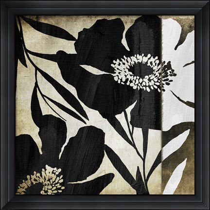 Framed Floral Jungle Lines II Print