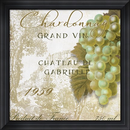 Framed Grand Vin Chardonnay Print