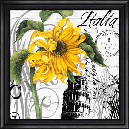 Framed Italia I Print