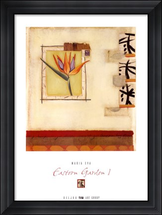 Framed Eastern Garden I Print