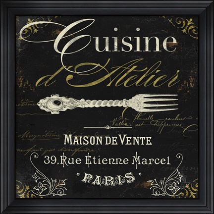 Framed La Cuisine I Print