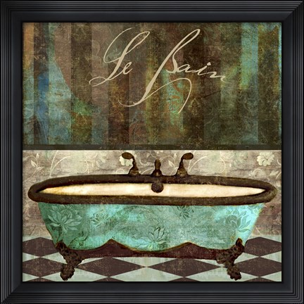Framed Le Bain Aqua Print