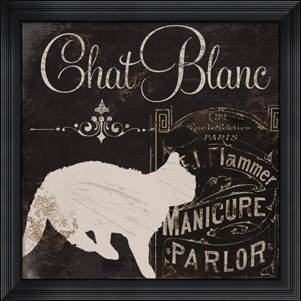 Framed Les Chats I Print