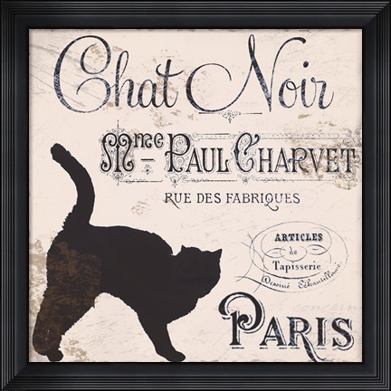 Framed Les Chats II Print