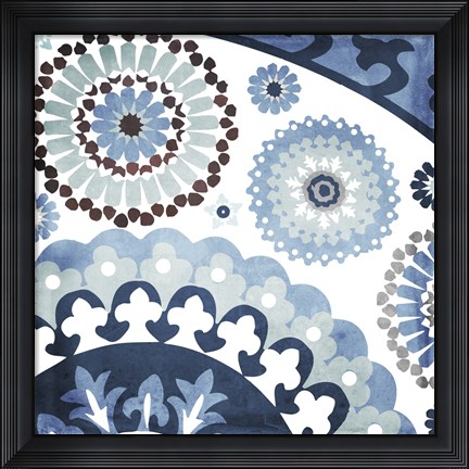 Framed Moroccan Blues I Print