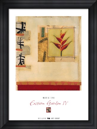 Framed Eastern Garden IV Print