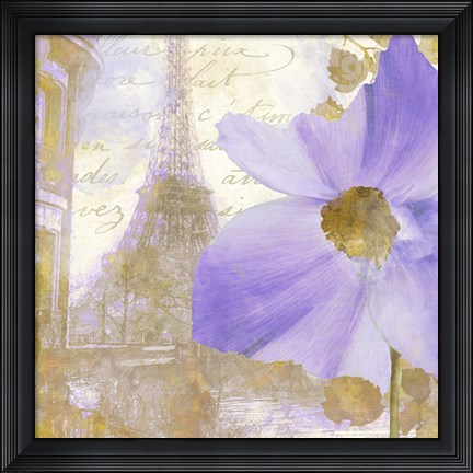 Framed Purple Paris I Print