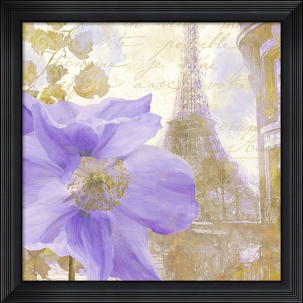 Framed Purple Paris II Print