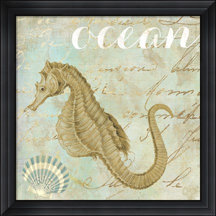 Framed Turquoise Beach III Print