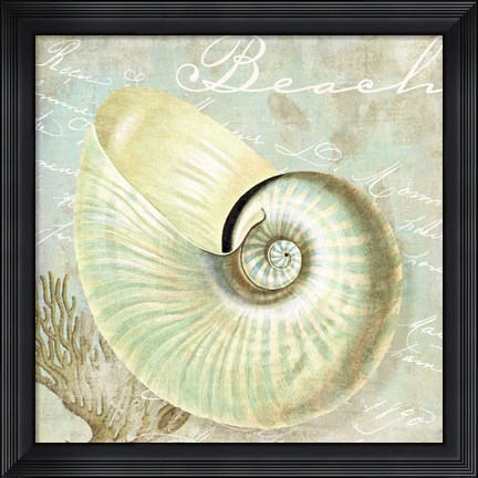 Framed Turquoise Beach IV Print