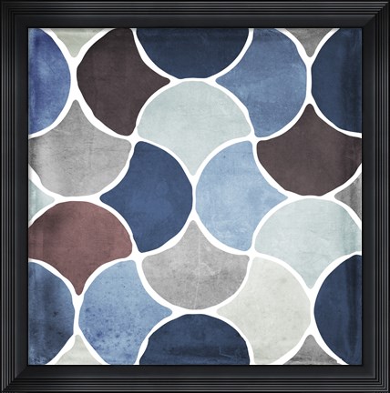 Framed Moroccan Blues II Print