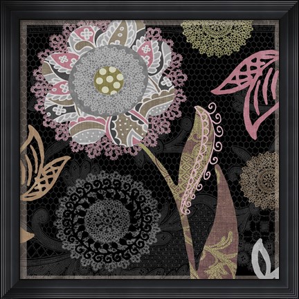 Framed Daisy Cartwheels I Print