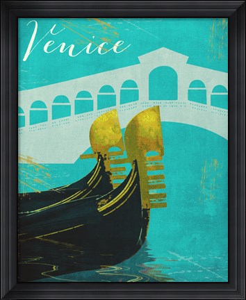 Framed Retro Cities II Print