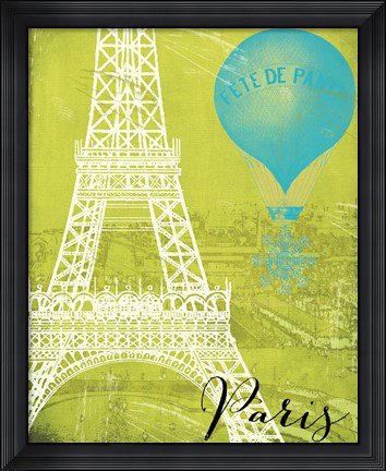 Framed Retro Cities III Print