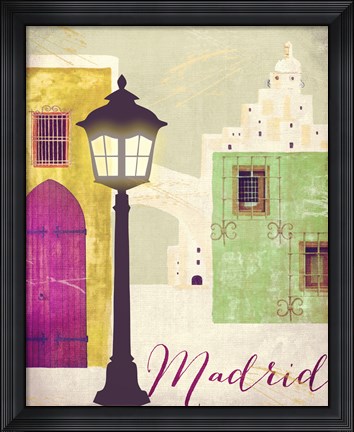 Framed Retro Cities IV Print