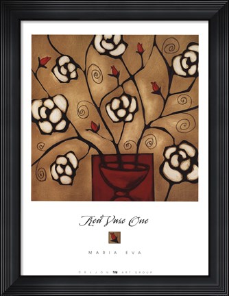 Framed Red Vase One Print