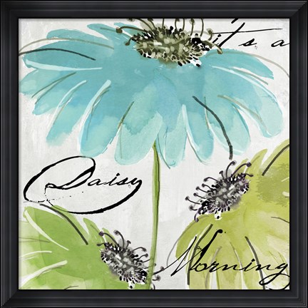 Framed Daisy Morning II Print