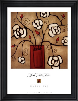 Framed Red Vase Two Print