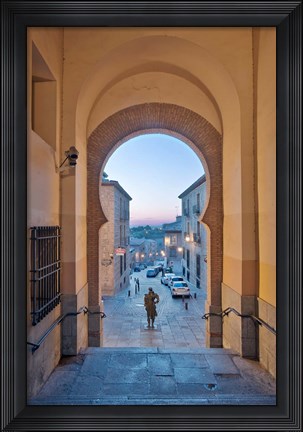 Framed Gate to Zocodover Square (Plaza Zocodover), Toledo, Spain Print