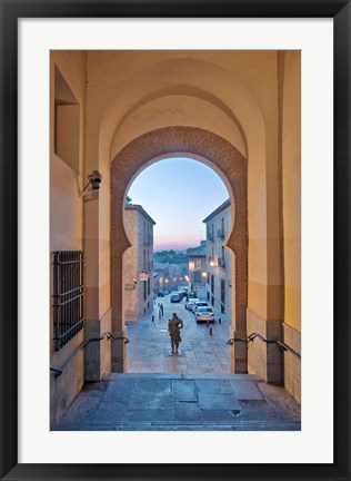 Framed Gate to Zocodover Square (Plaza Zocodover), Toledo, Spain Print