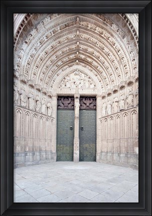 Framed Toledo Cathedral Door, Toledo, Spain Print