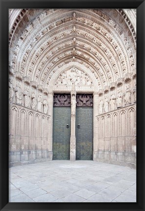 Framed Toledo Cathedral Door, Toledo, Spain Print