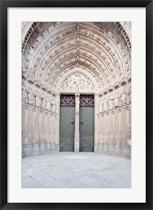Framed Toledo Cathedral Door, Toledo, Spain Print