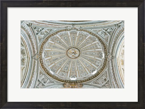 Framed Catedral Mosque of Cordoba, Ceiling, Cordoba, Andalucia, Spain Print