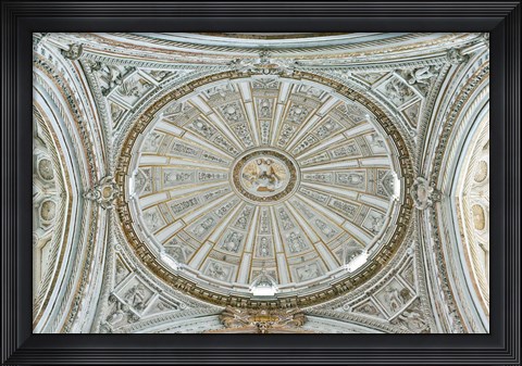 Framed Catedral Mosque of Cordoba, Ceiling, Cordoba, Andalucia, Spain Print
