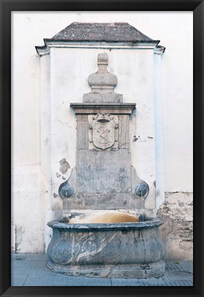 Framed Public Well, Cordoba, Andalucia, Spain Print