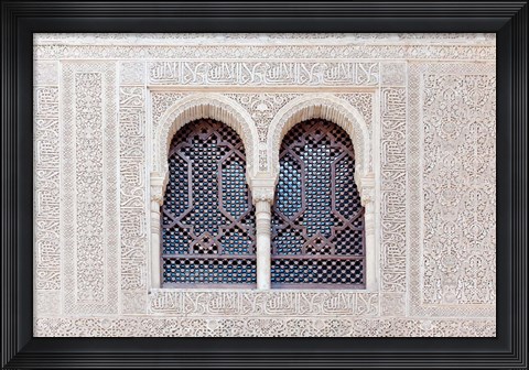 Framed Nasrid Palace, Alhambra, Granada, Andalucia, Spain Print