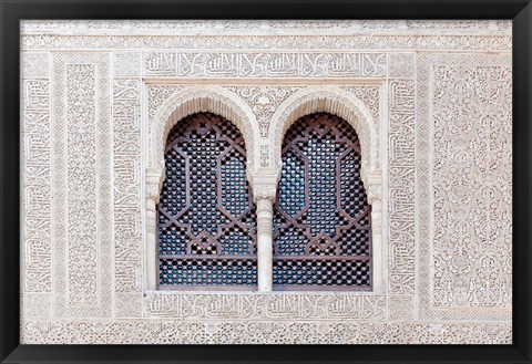 Framed Nasrid Palace, Alhambra, Granada, Andalucia, Spain Print