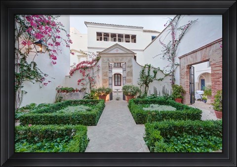 Framed Hotel Courtyard, Cordoba, Andalucia, Spain Print