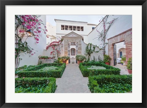 Framed Hotel Courtyard, Cordoba, Andalucia, Spain Print