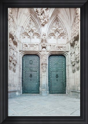 Framed Toledo Cathedral Door, Toledo, Spain Print