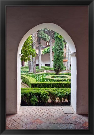 Framed Nasrid Palace, Alhambra, Granada, Andalucia, Spain Print