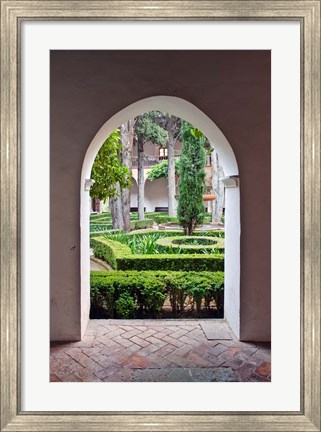Framed Nasrid Palace, Alhambra, Granada, Andalucia, Spain Print