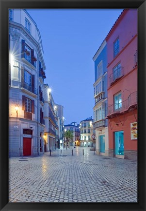 Framed Historic District, Malaga, Spain Print