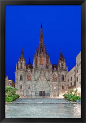 Framed Gothic Quarter, Barcelona Cathedral, Barcelona, Spain Print