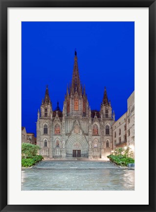 Framed Gothic Quarter, Barcelona Cathedral, Barcelona, Spain Print