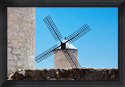 Framed Spain, Toledo Province, Consuegra La Mancha Windmills Print