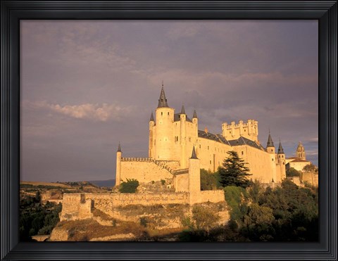 Framed Alcazar at Dusk, Segovia, Spain Print