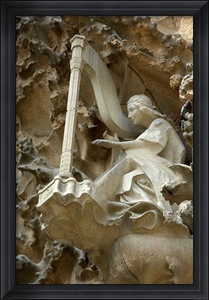 Framed Spain, Barcelona, La Sagrada Familia Print