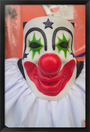 Framed Costume Mask, Tenerife, Canary Islands, Spain Print